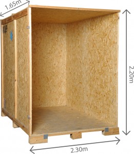 lagerlåda 1.65m x 2.20m x 2.30m